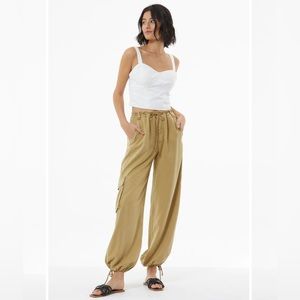 NWT Young Fabulous & Broke Klem Cargo Pants in Cactus Beige | Size S